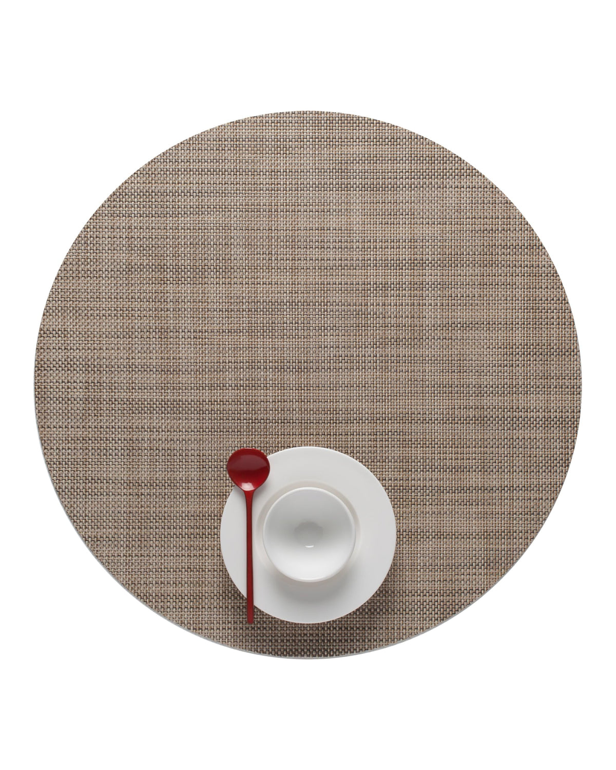 Chilewich Mini Basketweave Placemats, Round Woven Placemats Set of 4