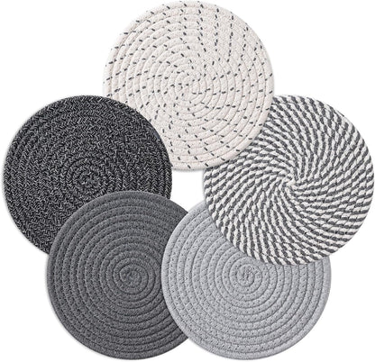 7 Inch Trivets for Hot Dishes, Pot Holders for Kitchen, Hot Pads, Coasters