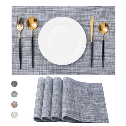 Placemats Set of 4 Washable Indoor(Beige)