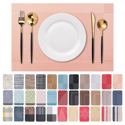 Placemats Set of 4 Washable Indoor(Beige)