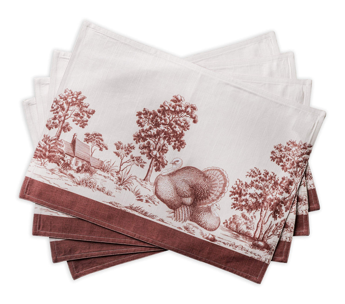 Maison d' Hermine Placemats Set of 4 Reusable 100% Cotton (13"x19")