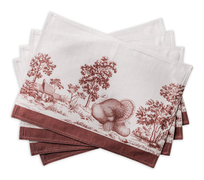 Maison d' Hermine Placemats Set of 4 Reusable 100% Cotton (13"x19")
