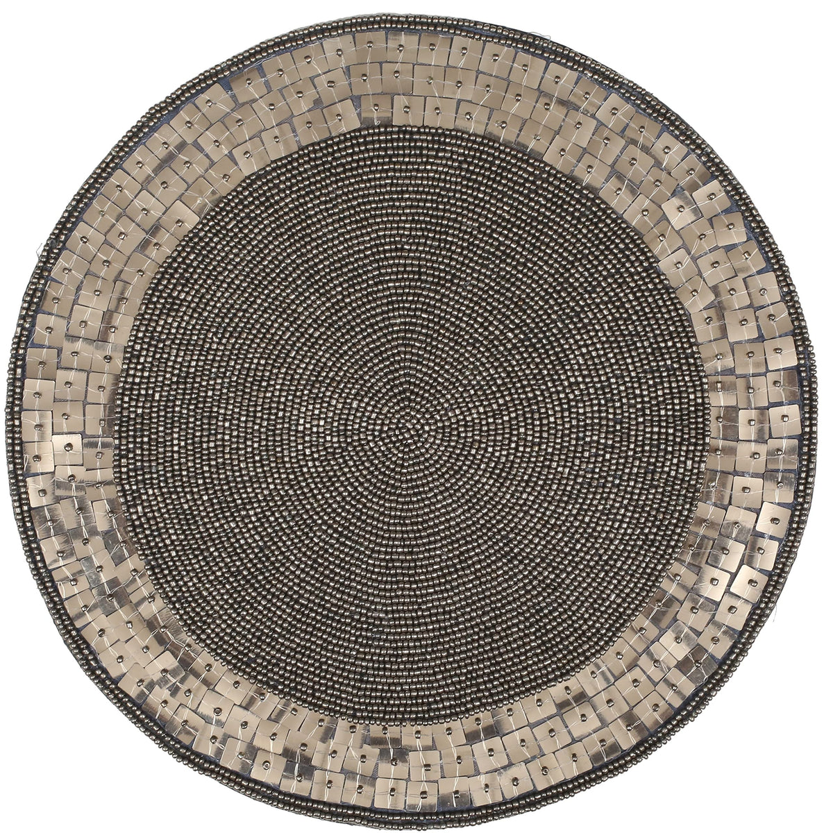 Beaded Placemats 13 Inch Round, Decorative Charger Placemats