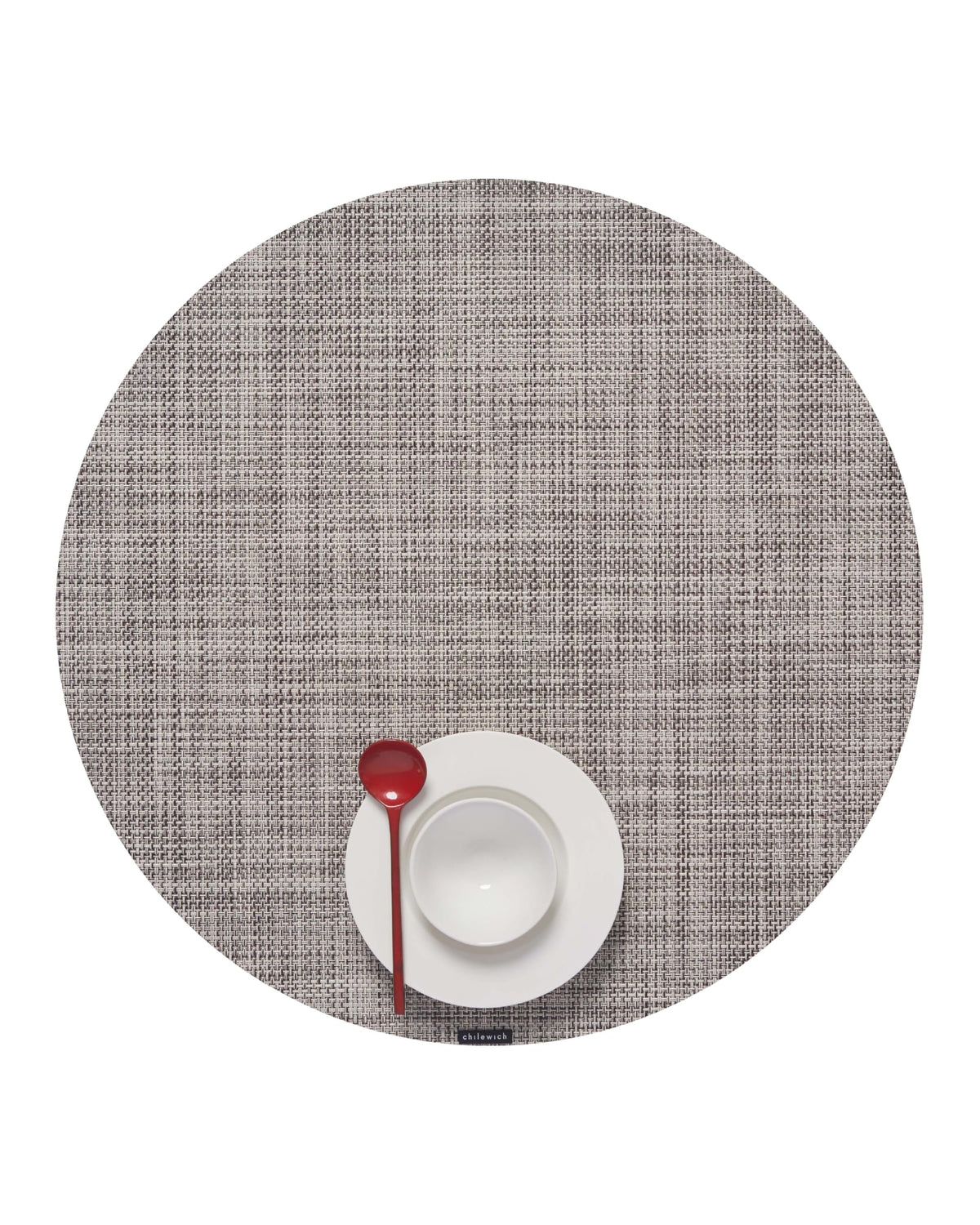 Chilewich Mini Basketweave Placemats, Round Woven Placemats Set of 4