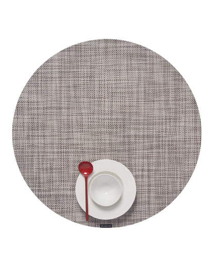 Chilewich Mini Basketweave Placemats, Round Woven Placemats Set of 4