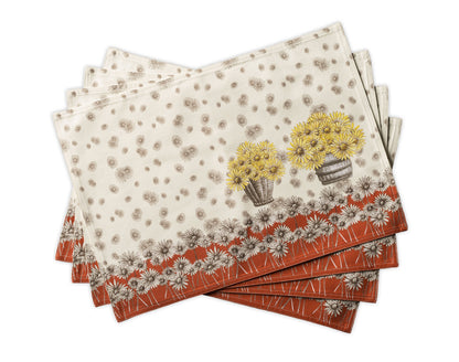 Maison d' Hermine Placemats Set of 4 Reusable 100% Cotton (13"x19")
