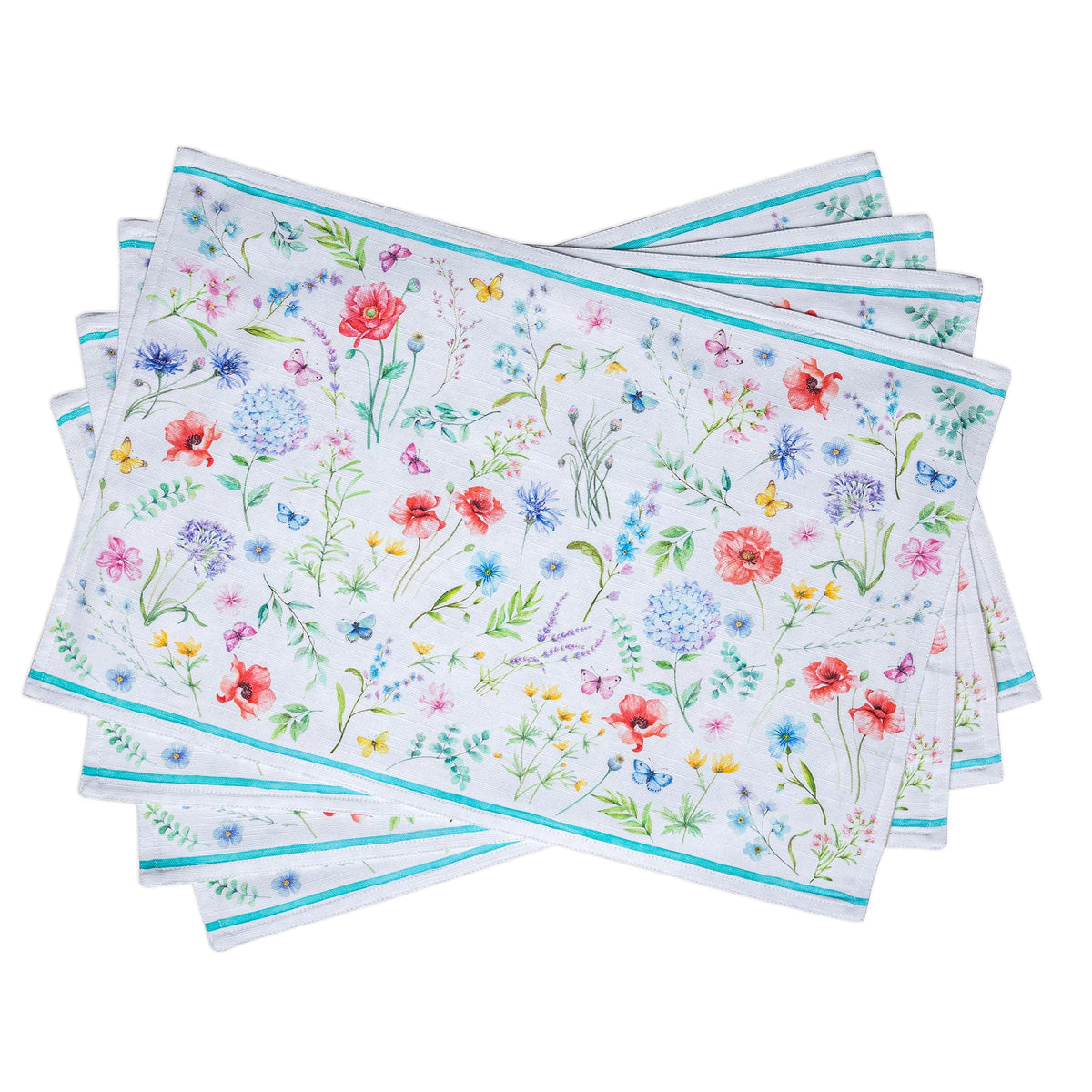 Maison d' Hermine Placemats Set of 4 Reusable 100% Cotton (13"x19")