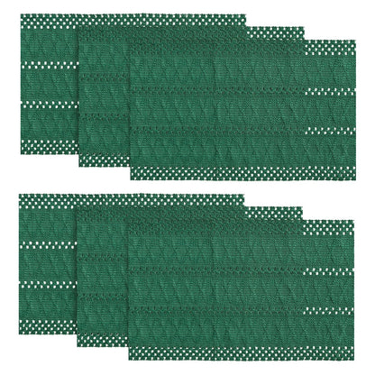 Artoid Mode Red Farmhouse Woven Rustic Hollow Placemats Set of 4-12x18 Inch