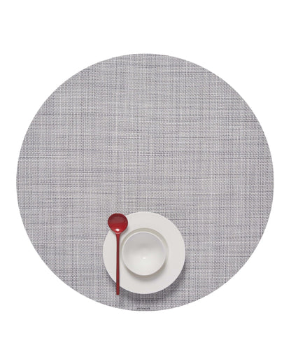Chilewich Mini Basketweave Placemats, Round Woven Placemats Set of 4
