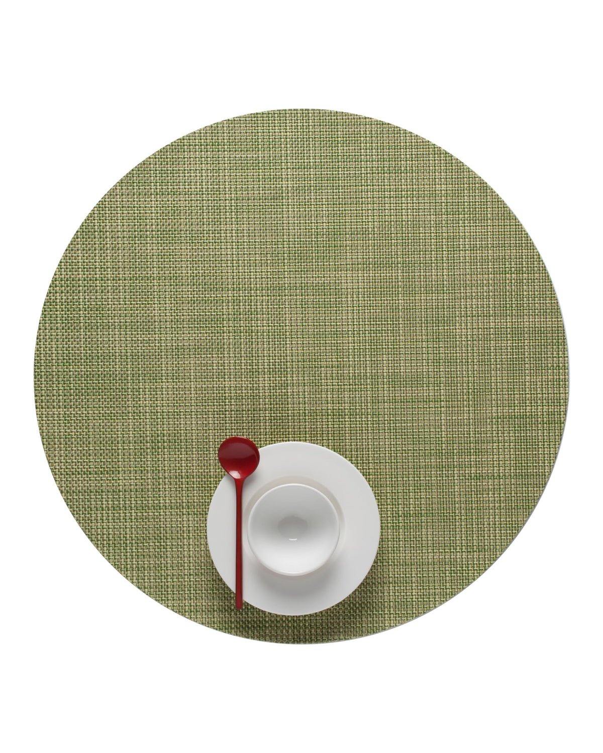 Chilewich Mini Basketweave Placemats, Round Woven Placemats Set of 4