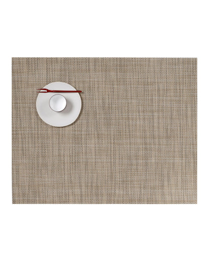 Chilewich Mini Basketweave Placemats, Round Woven Placemats Set of 4