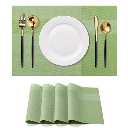 Placemats Set of 4 Washable Indoor(Beige)