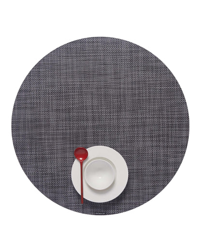 Chilewich Mini Basketweave Placemats, Round Woven Placemats Set of 4
