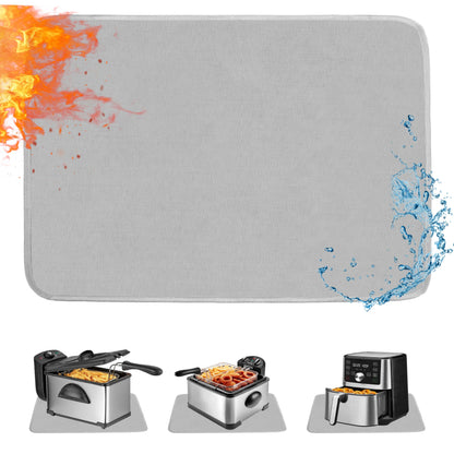 TOHONFOO Heat Resistant Mats for Countertop & Air Fryer, 18x15 in, Gray