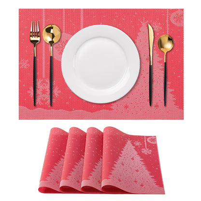 Placemats Set of 4 Washable Indoor(Beige)