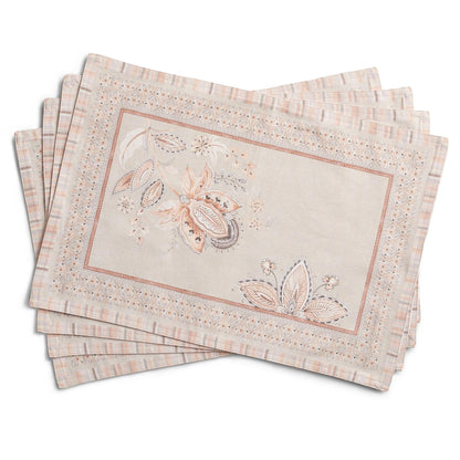 Maison d' Hermine Placemats Set of 4 Reusable 100% Cotton (13"x19")