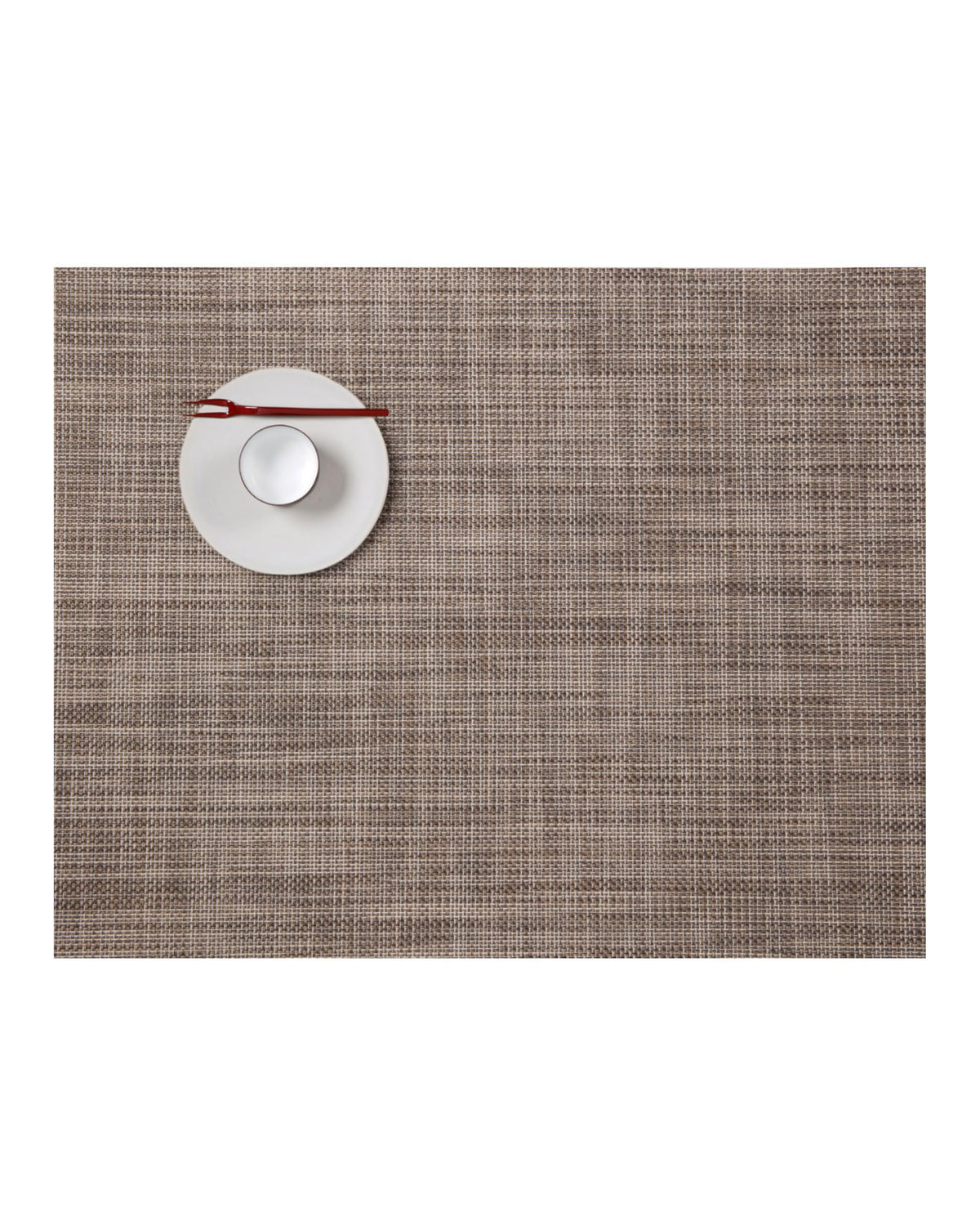 Chilewich Mini Basketweave Placemats, Round Woven Placemats Set of 4