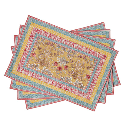 Maison d' Hermine Placemats Set of 4 Reusable 100% Cotton (13"x19")