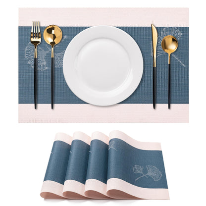 Placemats Set of 4 Washable Indoor(Beige)