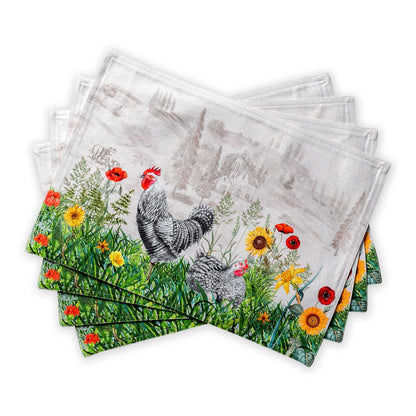 Maison d' Hermine Placemats Set of 4 Reusable 100% Cotton (13"x19")