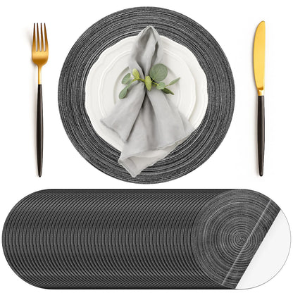 Geosar 100 Pcs Disposable Paper Placemat Cotton Woven 13'', Beige