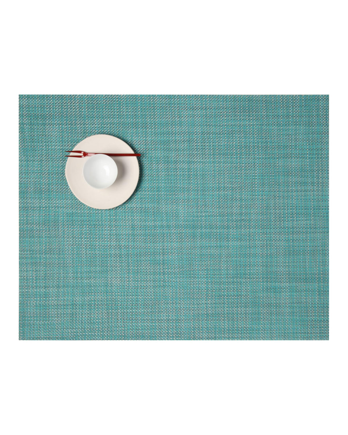 Chilewich Mini Basketweave Placemats, Round Woven Placemats Set of 4