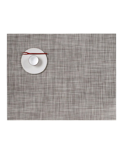 Chilewich Mini Basketweave Placemats, Round Woven Placemats Set of 4