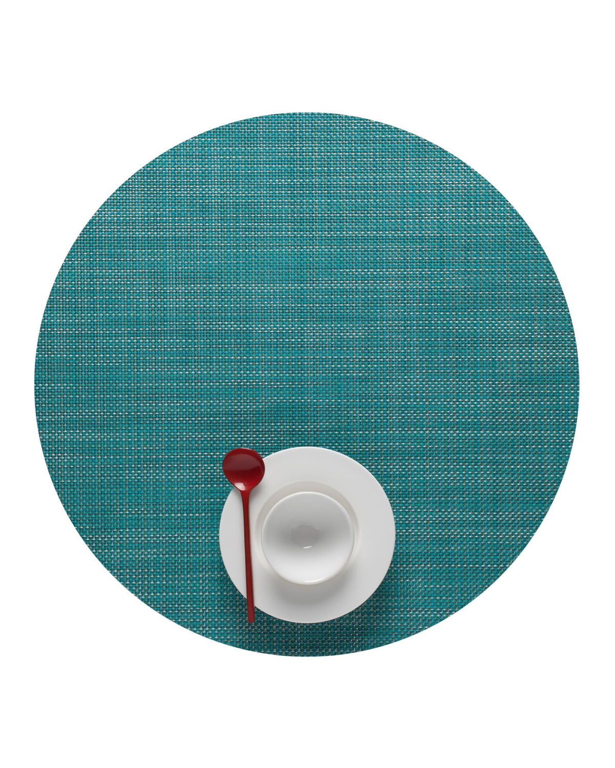 Chilewich Mini Basketweave Placemats, Round Woven Placemats Set of 4