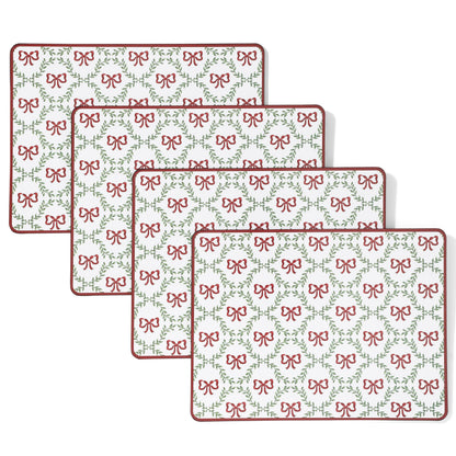 Laura Ashley Cork Placemats, 16 x 12-inch, Set of 4, Summer Palace Blue