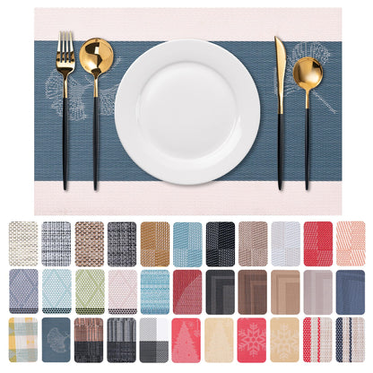Placemats Set of 4 Washable Indoor(Beige)