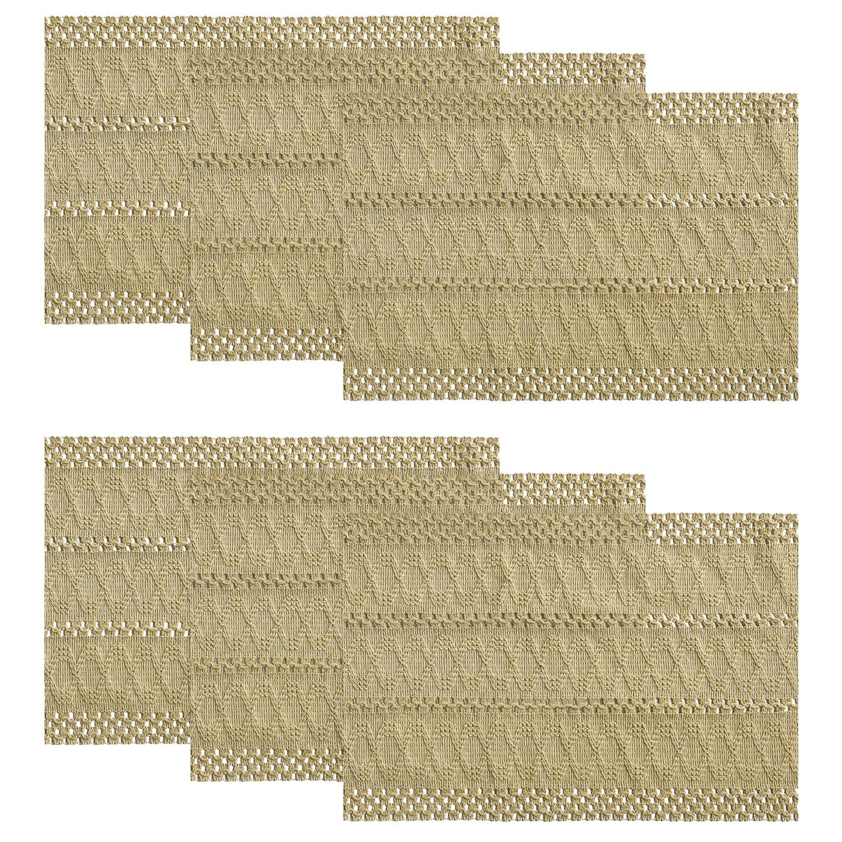 Artoid Mode Red Farmhouse Woven Rustic Hollow Placemats Set of 4-12x18 Inch