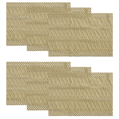 Artoid Mode Red Farmhouse Woven Rustic Hollow Placemats Set of 4-12x18 Inch