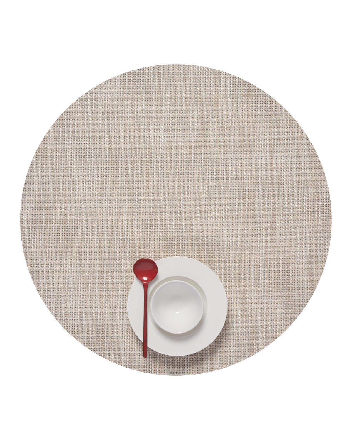 Chilewich Mini Basketweave Placemats, Round Woven Placemats Set of 4