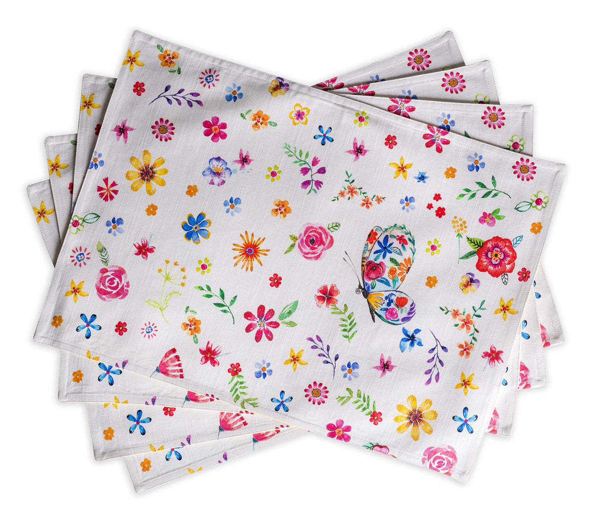 Maison d' Hermine Placemats Set of 4 Reusable 100% Cotton (13"x19")