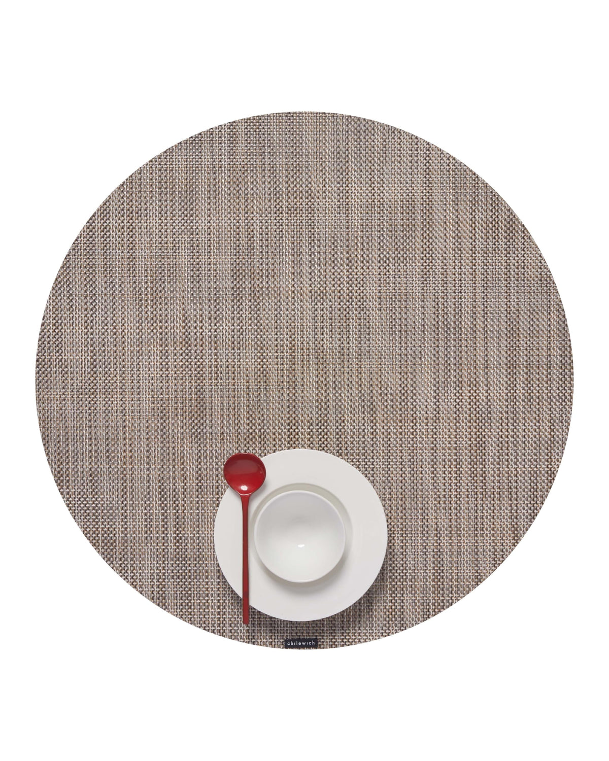 Chilewich Mini Basketweave Placemats, Round Woven Placemats Set of 4