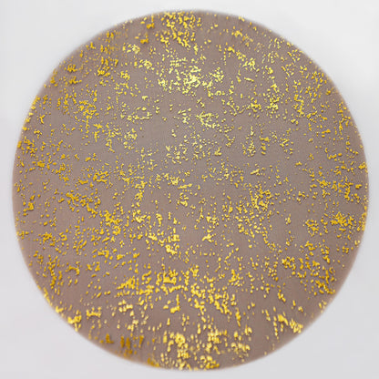 Snowkingdom 100 Pack Gold Disposable Placemats Foil Mesh 13 Inch Round Pressed Fall Table Mates 100 Set of Gold Doilies for Dining Table Wedding Birthday Party Holiday Home Decoration